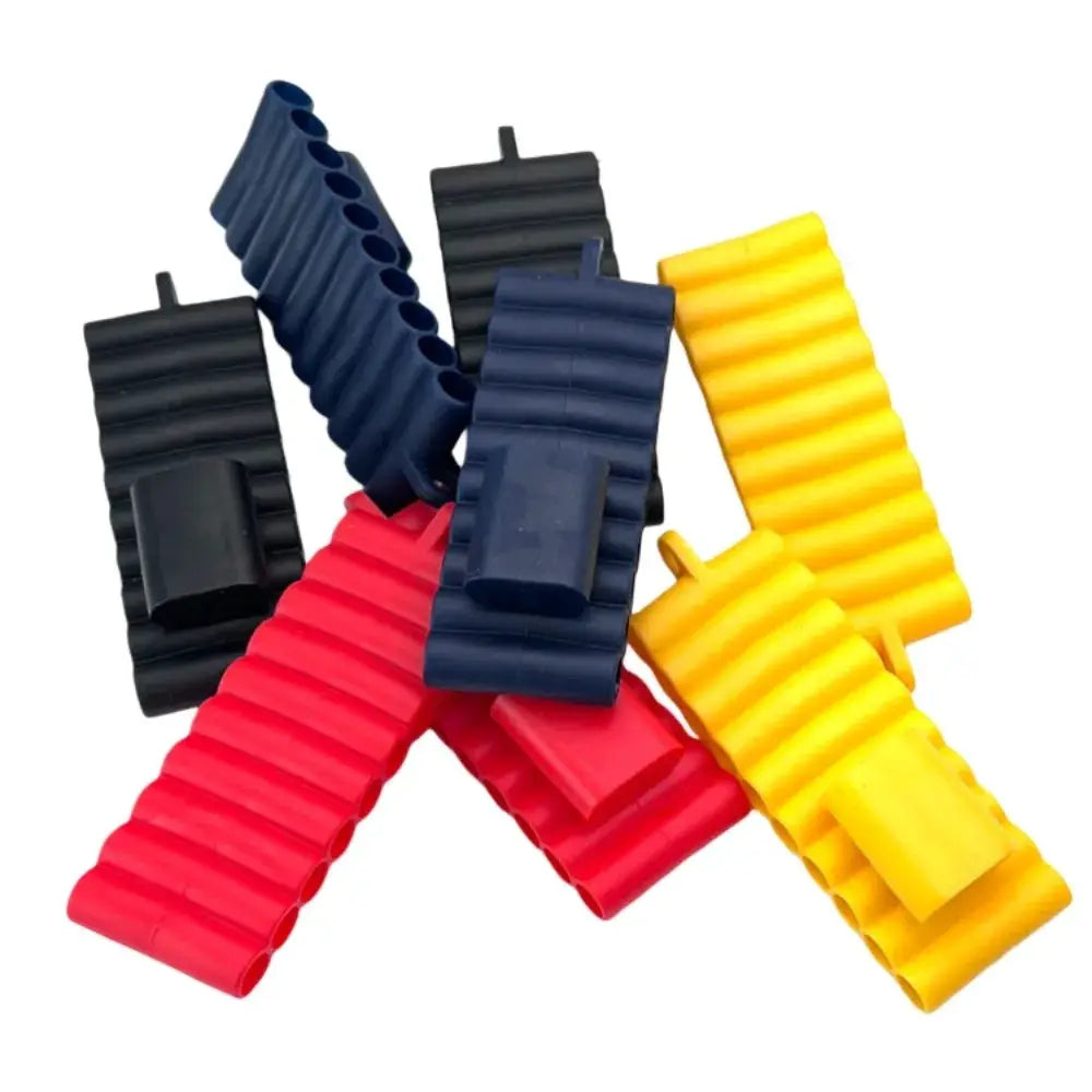 Screwdriver bit holder organizer, soft rubber, 22 holes, 1/4-inch hex, color assortment (red/blue/yellow/black)