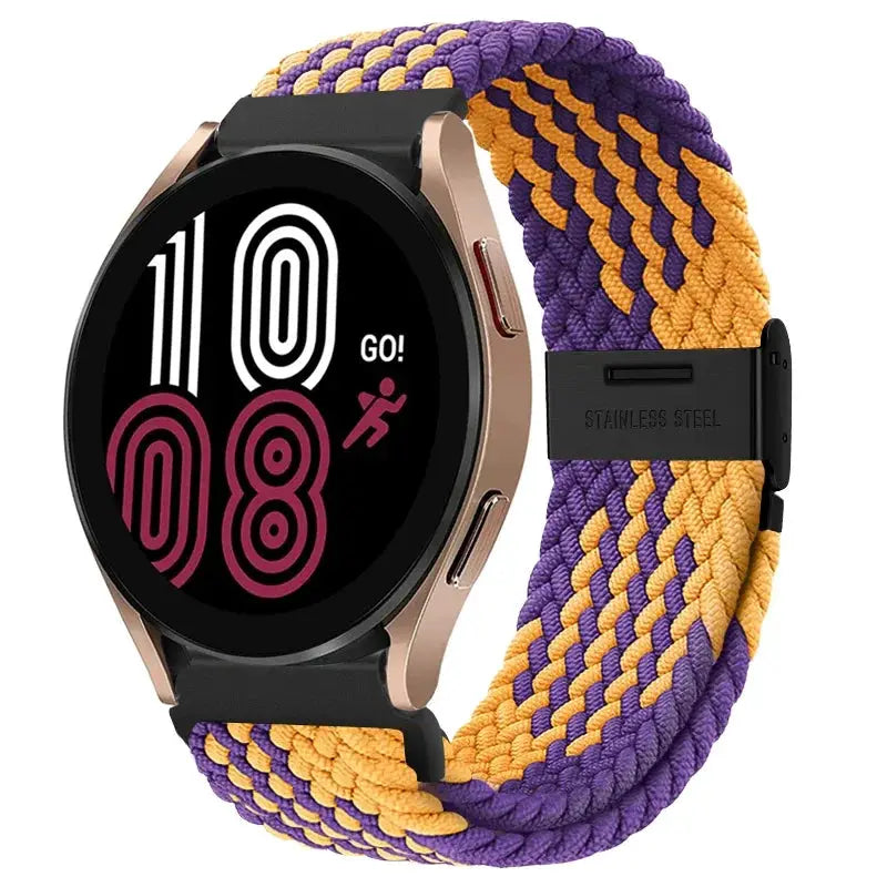 20mm 22mm Nylon Band for Samsung Galaxy Watch 6 5 4 40/44mm 5Pro Active 2 Gear S3 Braided Elastic Bracelet for Huawei GT2/3 4Pro