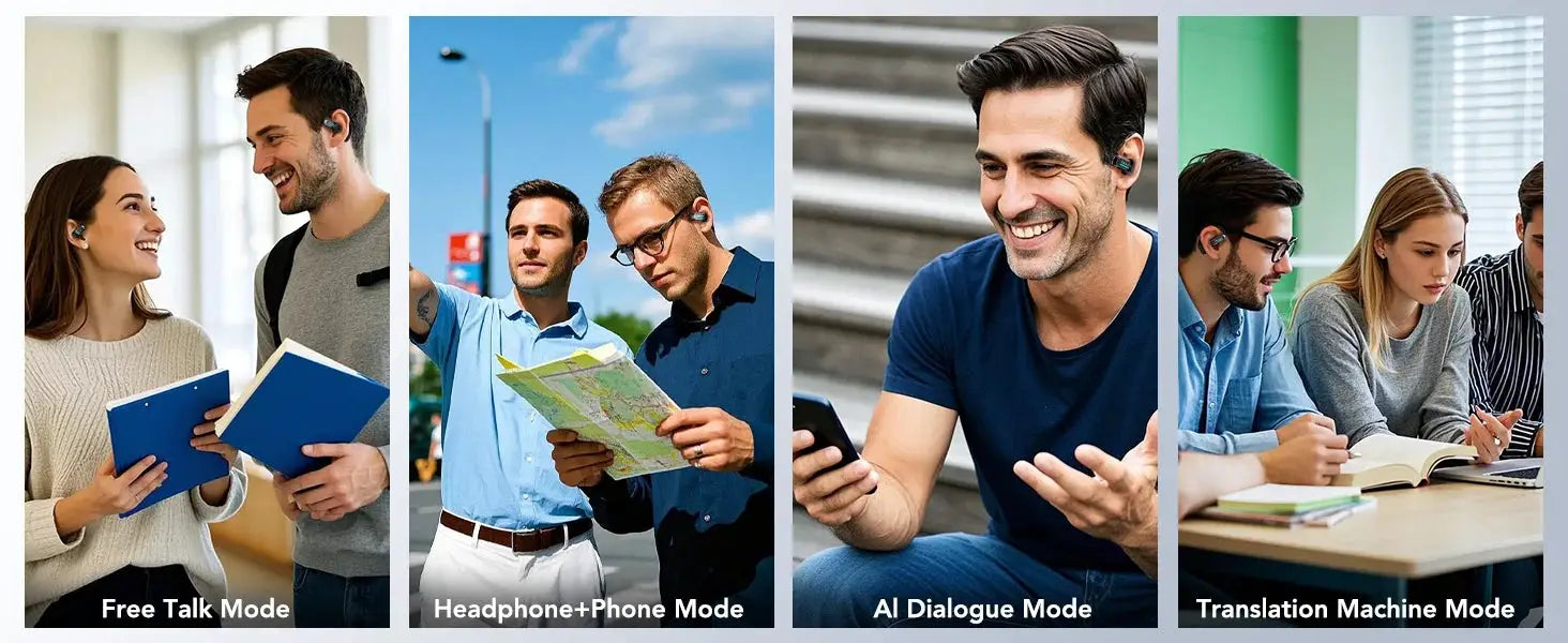 ERAZER X8 AI Translator Earbuds by Simples Market, wireless Bluetooth 5.4 with mic, waterproof