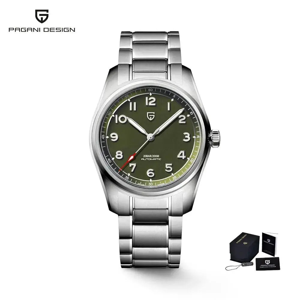 Pagani Design 2026 Mens Automatic Mechanical Watch NH35A Sapphire Glass Stainless Steel 200m Water Resistant