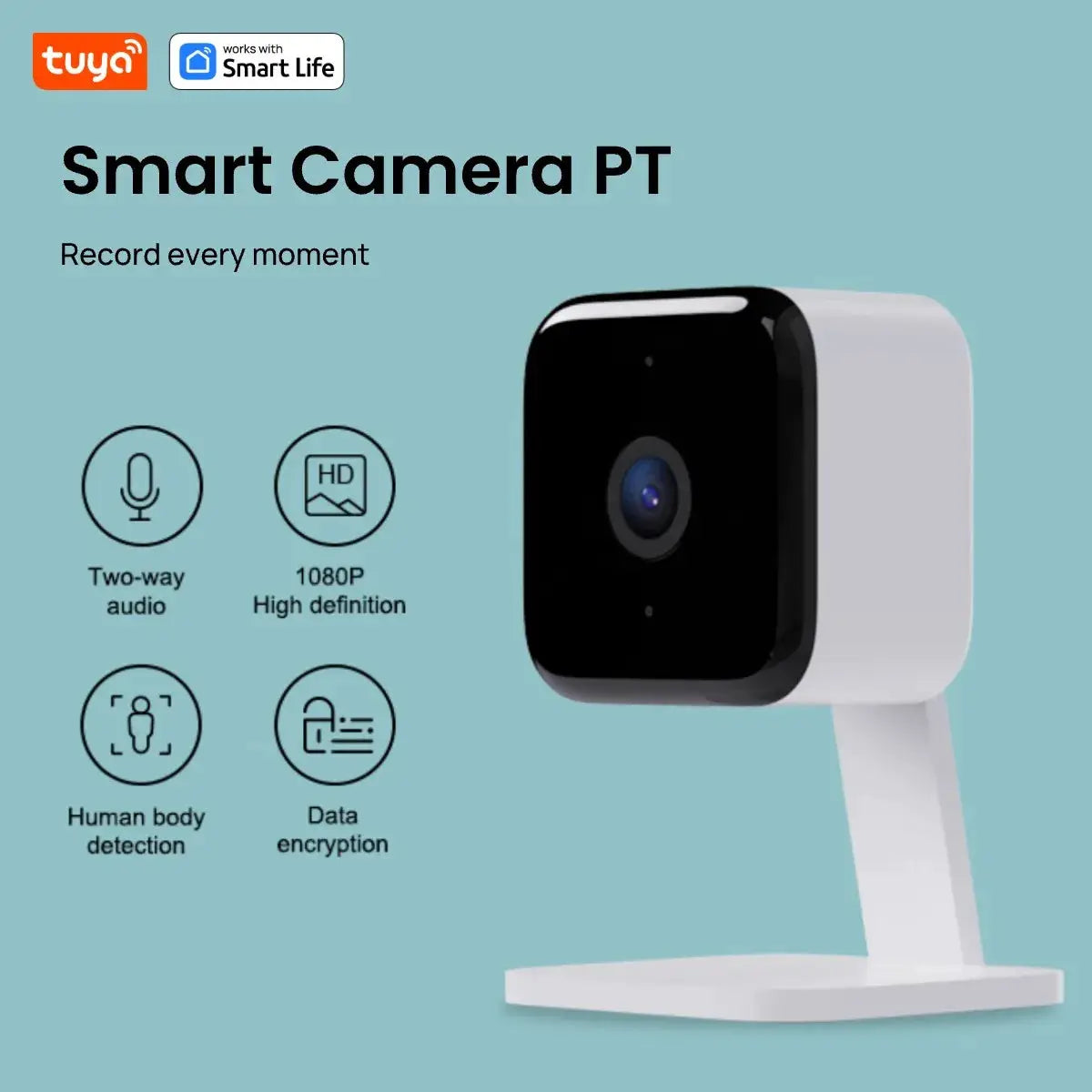 Tuya Smart 1080p WiFi Security Camera With 2 Way Audio Real Time Alerts Motion Tracking For Baby And Pet