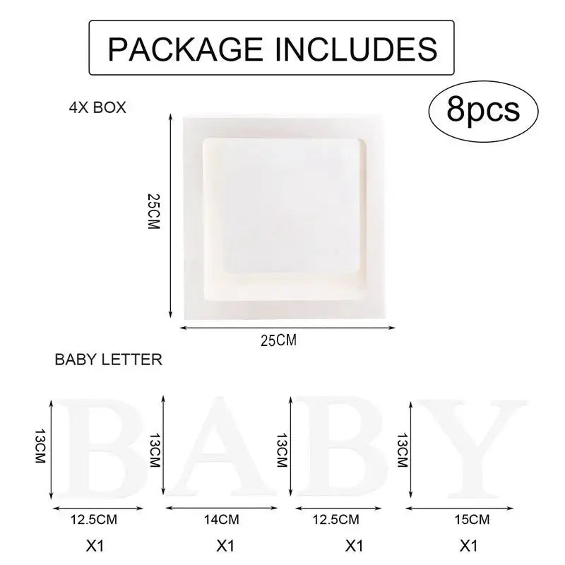 Baby Balloon Box For Baby Shower First Birthday Gender Reveal Boy Or Girl Kids Party Decoration