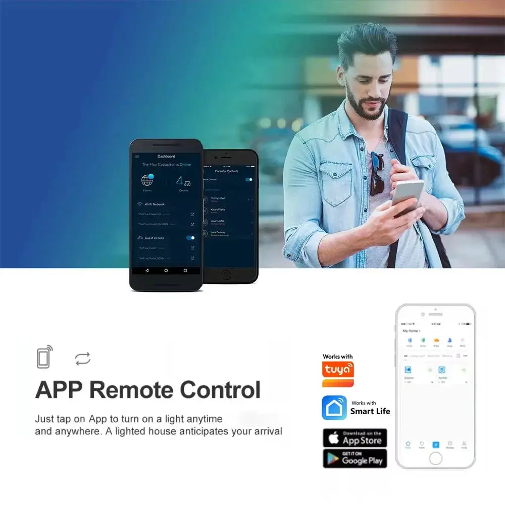 WIFI Smart Garage Gate Controller by Simples Market with Tuya app, 1/2CH relay and RF433 remote.