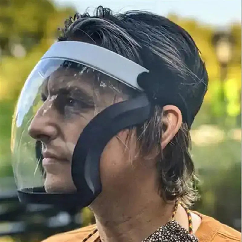 Full Face Protective Shield Headwear With Anti Fog Anti Splash Droplet Defense For Extended Wear