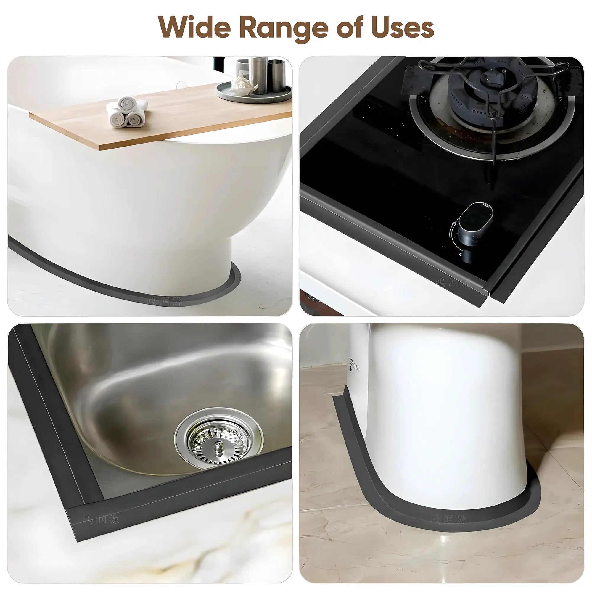 Waterproof PVC Self Adhesive Sealing Tape For Bathroom Kitchen Sink Caulk Mold Proof Seal Strip