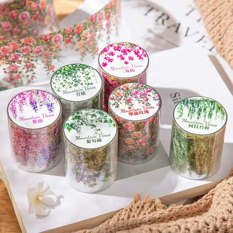 INS Fresh Vine Theme PET Tape Roll For Scrapbooking Diary Adhesive Stickers And Collage Material