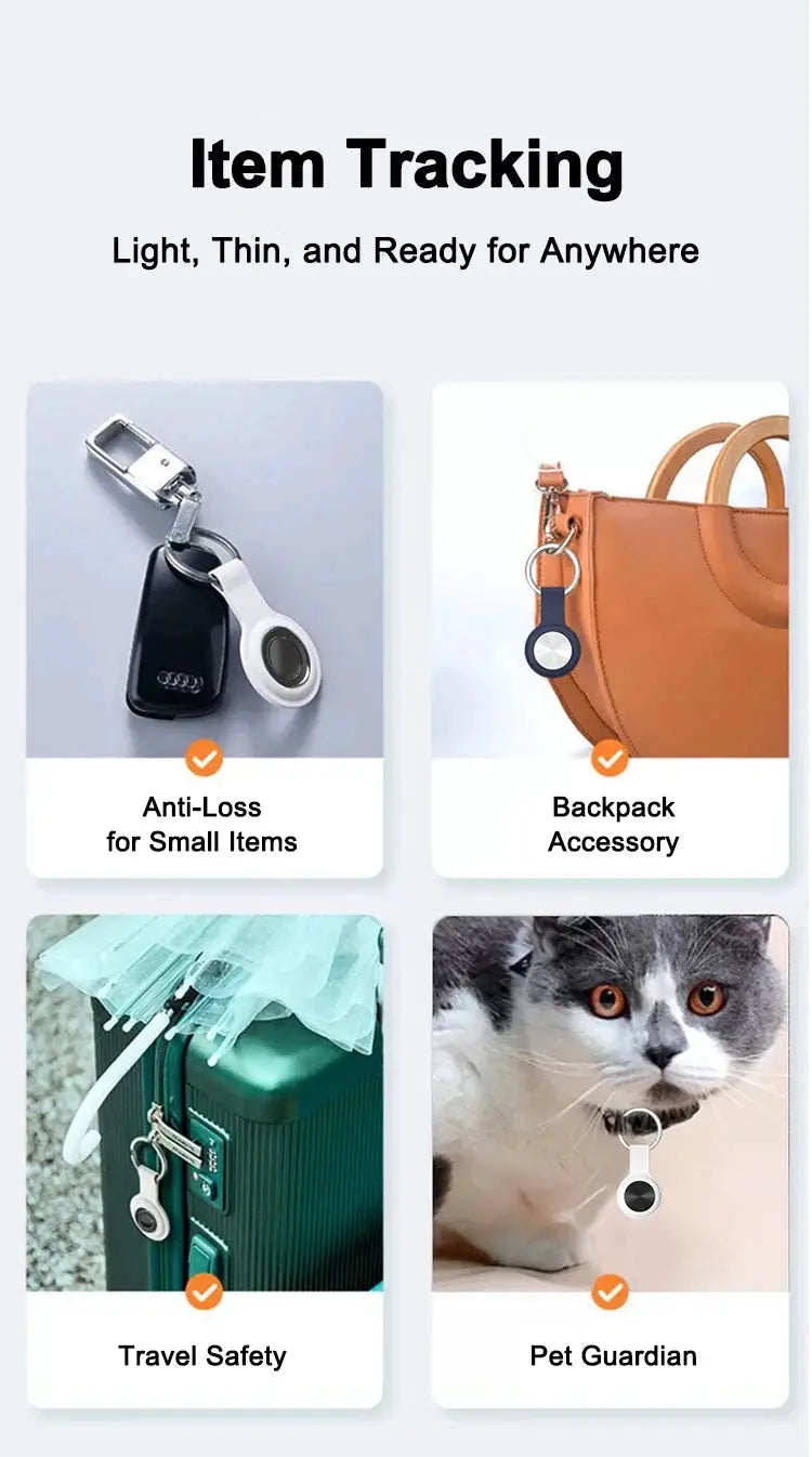 Simples Market Tag Bluetooth GPS tracker keychain; compact anti-loss device for small items, backpacks, travel, pets.