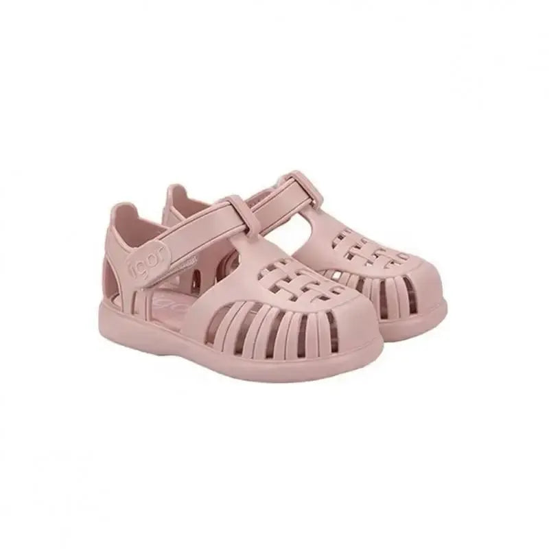 Classic Design Summer Roman Sandals For Kids Boys And Girls Breathable Casual Beach Footwear Solid Color