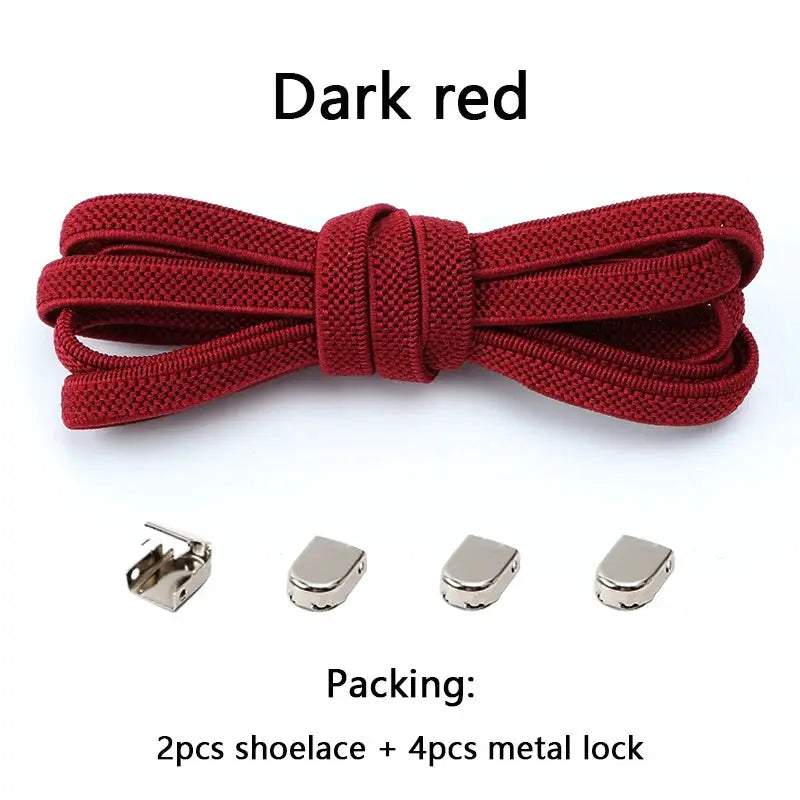 FlexFit No Tie Elastic Shoelaces One Size Fits All Adults And Kids Quick Slip On Shoes