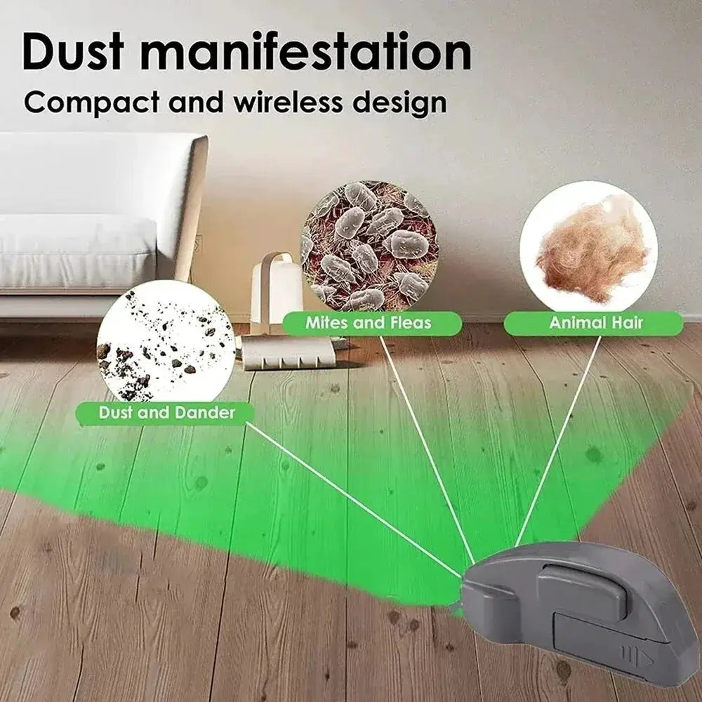 HOMEFISH Vacuum Cleaner Dust Display LED Lamp Detects Microscopic Dust and Invisible Pet Hair No Battery