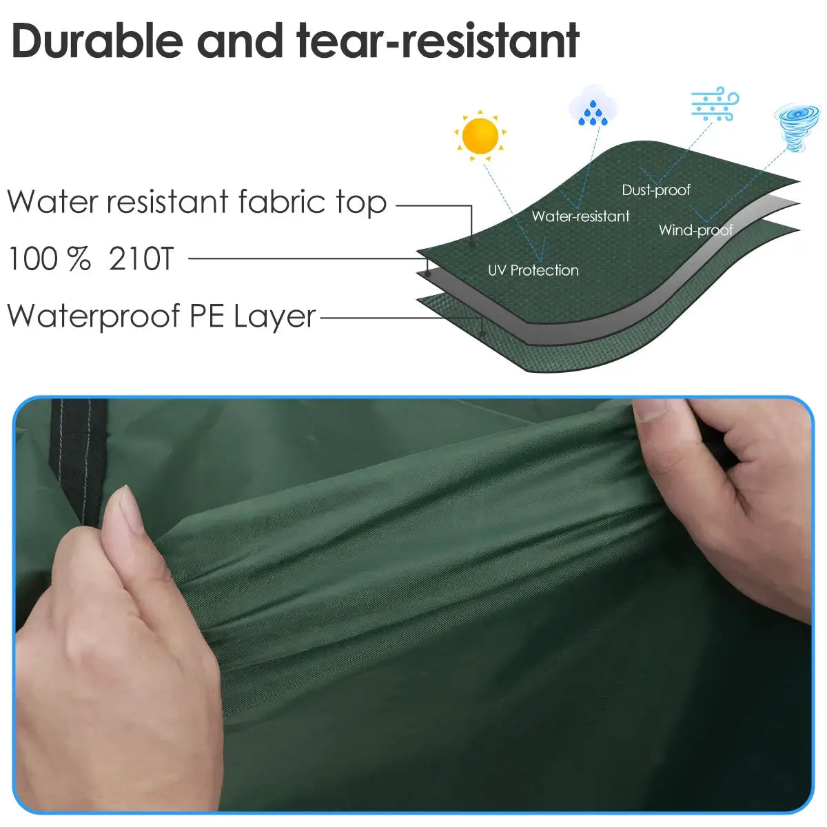EverGuard 210D Oxford Cushion Storage Bag Large Capacity Outdoor Furniture Cover Waterproof Dustproof Protection