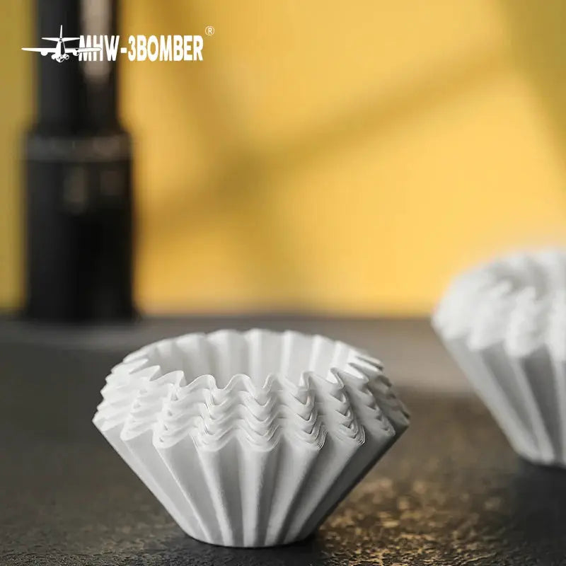 MHW 3 Bomber Disposable Coffee Filter Papers 50 Sheets For 1 To 4 Cups Espresso Hand Brewed Coffee Accessories