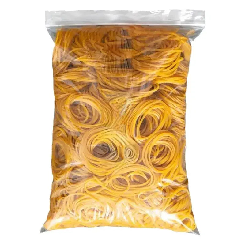 Yellow rubber bands set by Simples Market; high-elasticity, heat-resistant, 100/300/666-piece pack