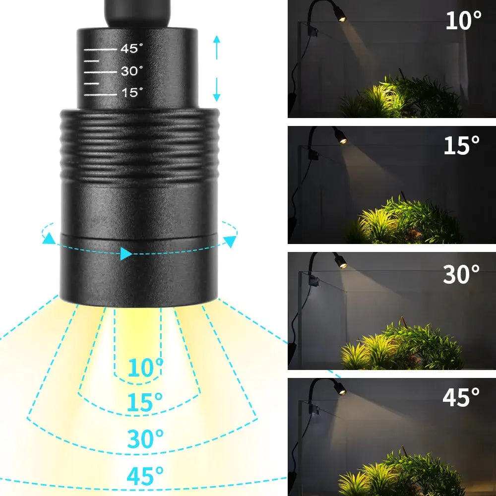 USB Powered Aquarium Light Clip On LED 3W Grow Light For Fish Tank Waterproof Aquatic Plant Lighting