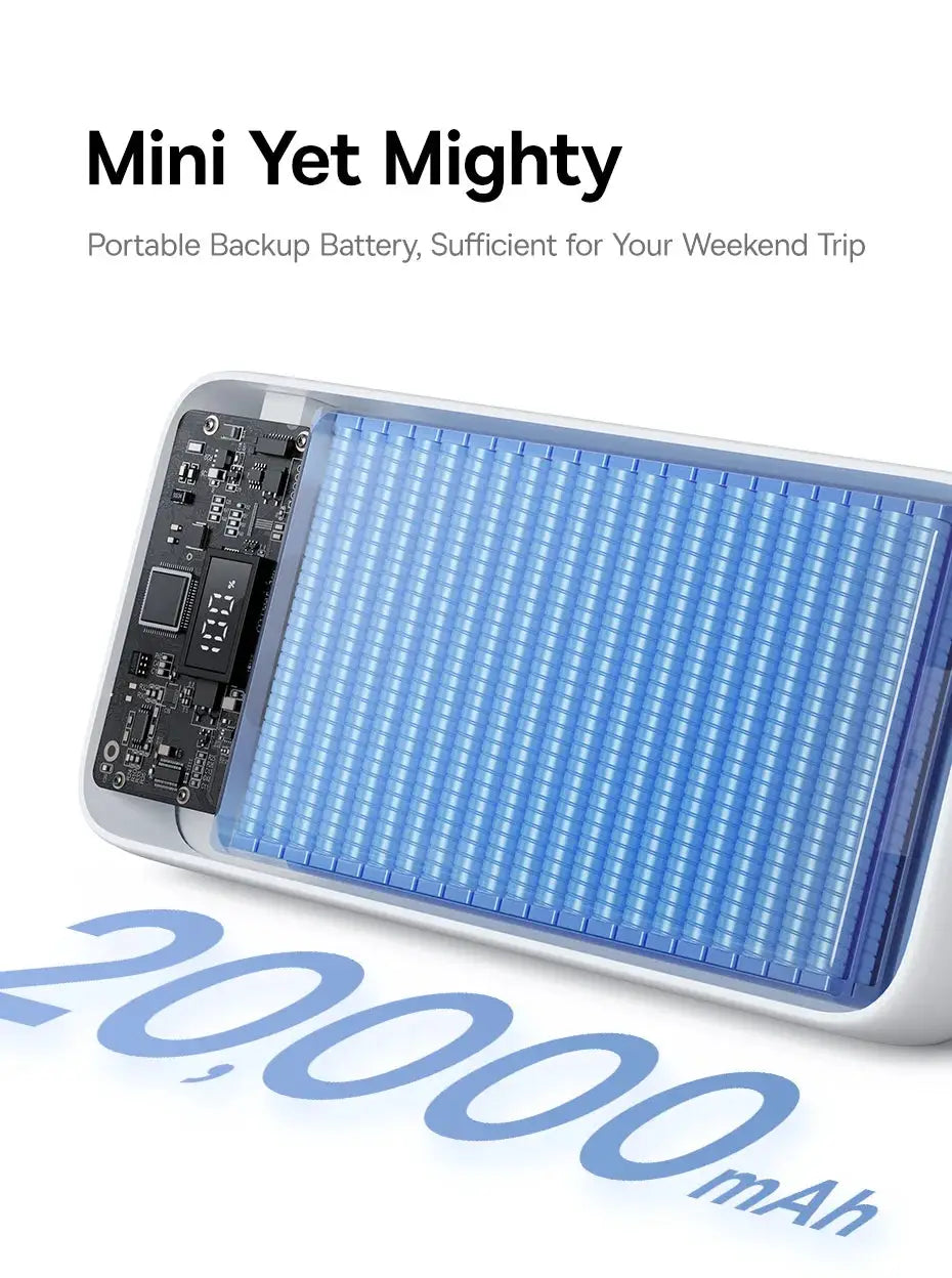 Baseus power bank 20000mAh blue, PD 22.5W fast-charging external battery