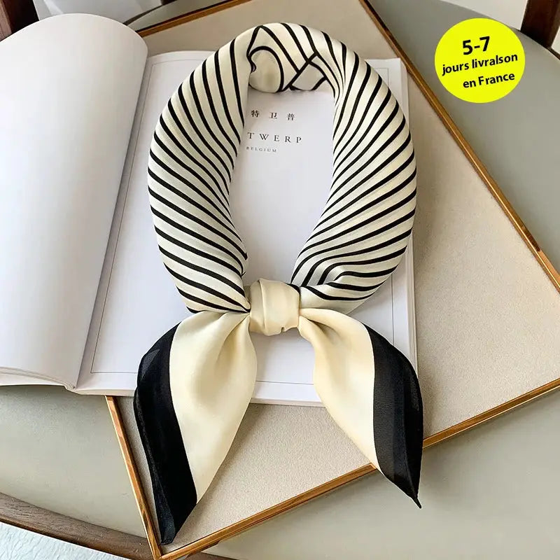 Aurora Silk Fashion Scarves For Women Silk Satin Hijab Shawl 70x70cm Luxury Square Scarf Versatile Accessory