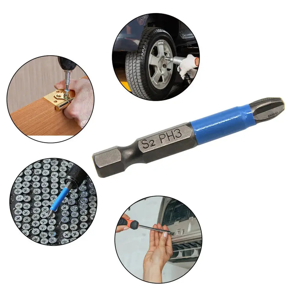 6 Piece Hexagonal Handle Anti Skid Electric Screwdriver Woodworking Cross Screwdriver Tool Set PH1 PH2 PH3 PZ1 PZ2 PZ3