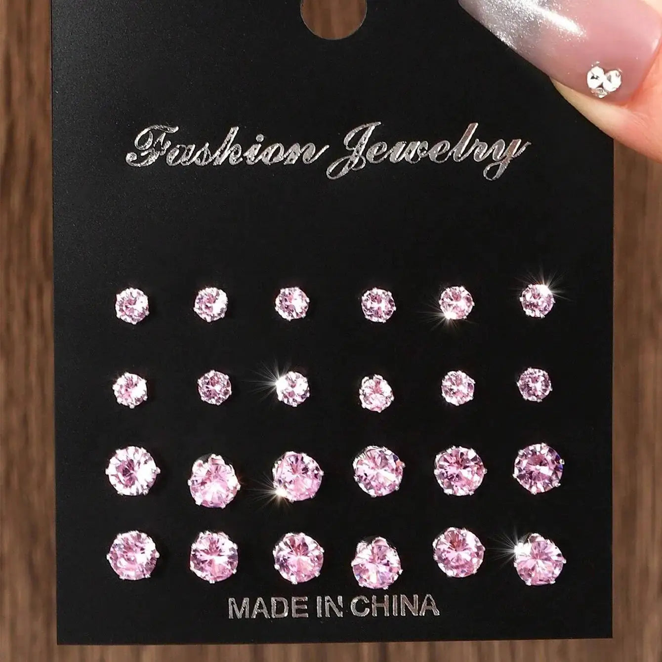12 Pairs Zirconia Decorative Stud Earrings Set Luxurious Simple Shiny Gift For Women For Parties And Occasions