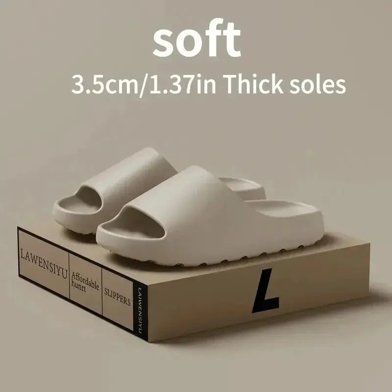 Coconut EVA Thick Slippers For Unisex Indoor Outdoor Comfort Lightweight Anti Slip Platform Soft Cushioned Footbed