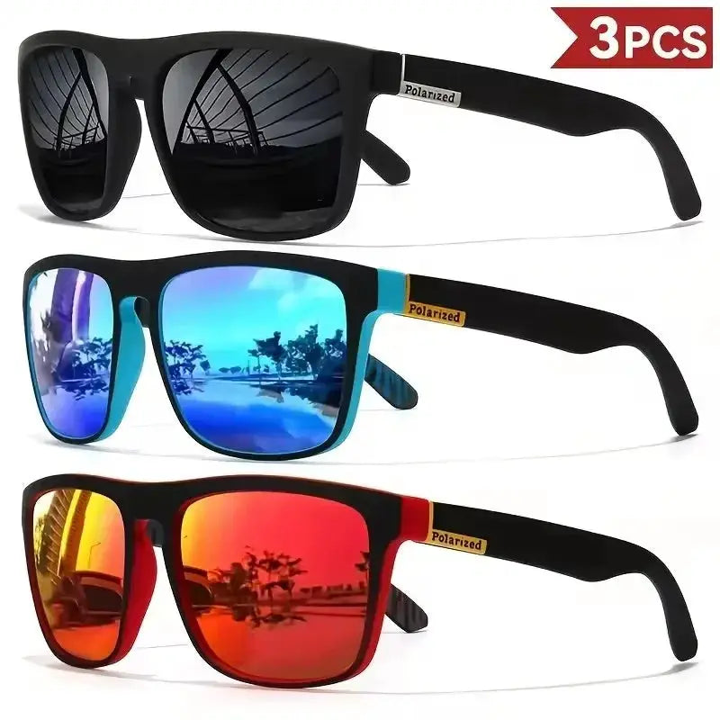 NovaSight Polarized Sports Sunglasses UV400 Protection Metal Square Frame Unisex Eyewear