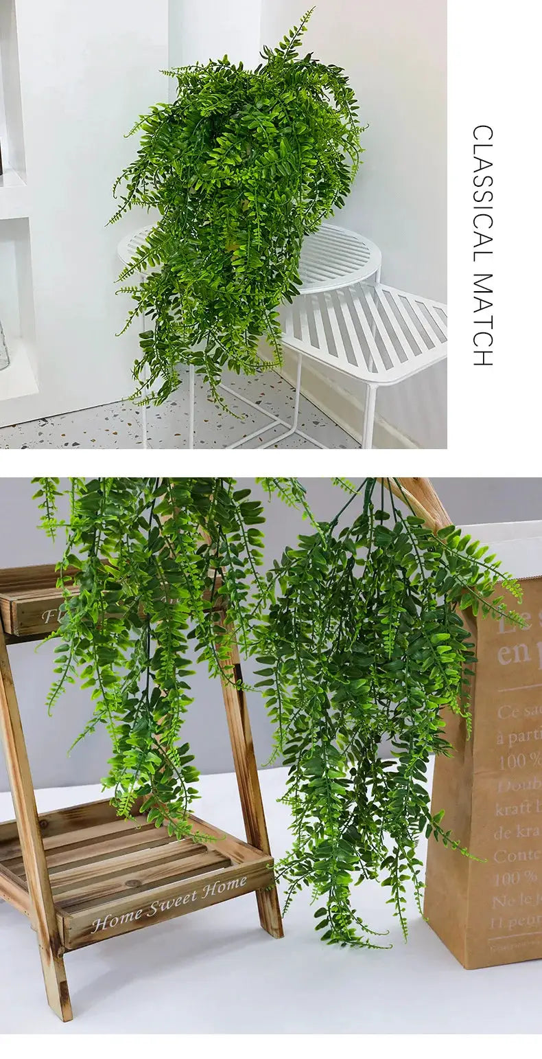 90cm artificial hanging vine garland with cascading green plastic ivy leaves for home decor
