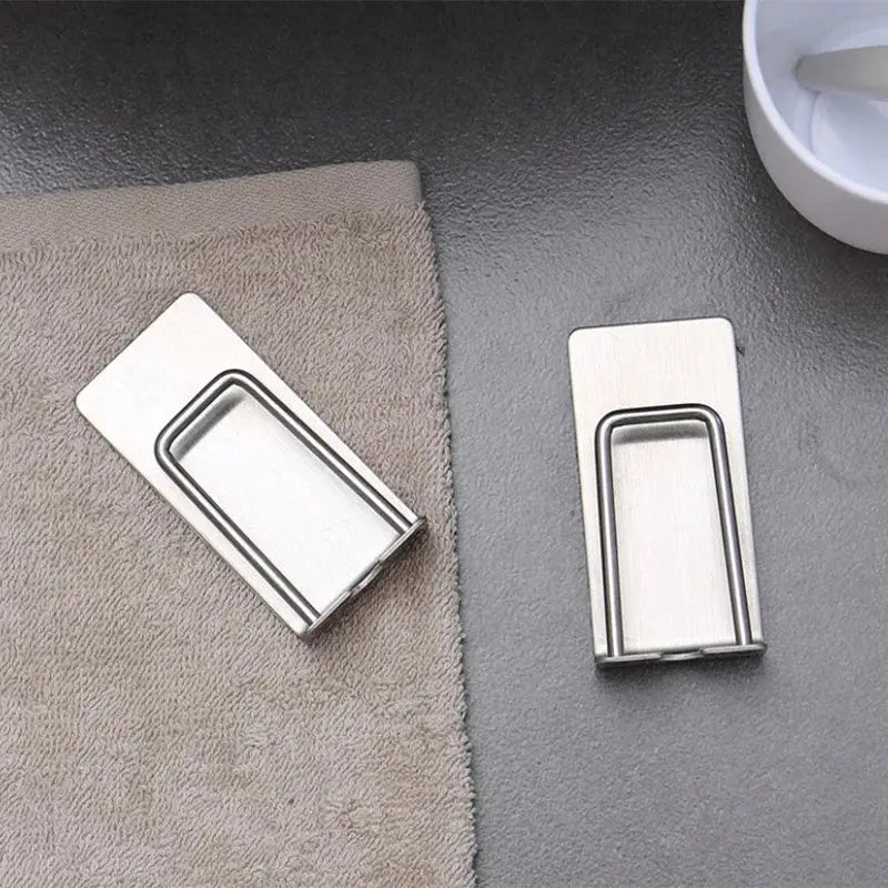 Stainless Steel Wall Mounted Toothbrush Holder With Adhesive Cup Holder Space Saving Bathroom Organizer
