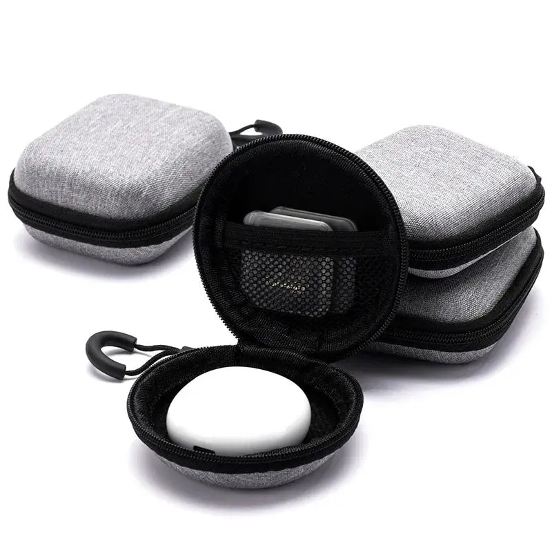 GuardianCase Shockproof Headphone Case Ultra Portable Protection For Earphones Memory Cards And USB Cables Leather Finish