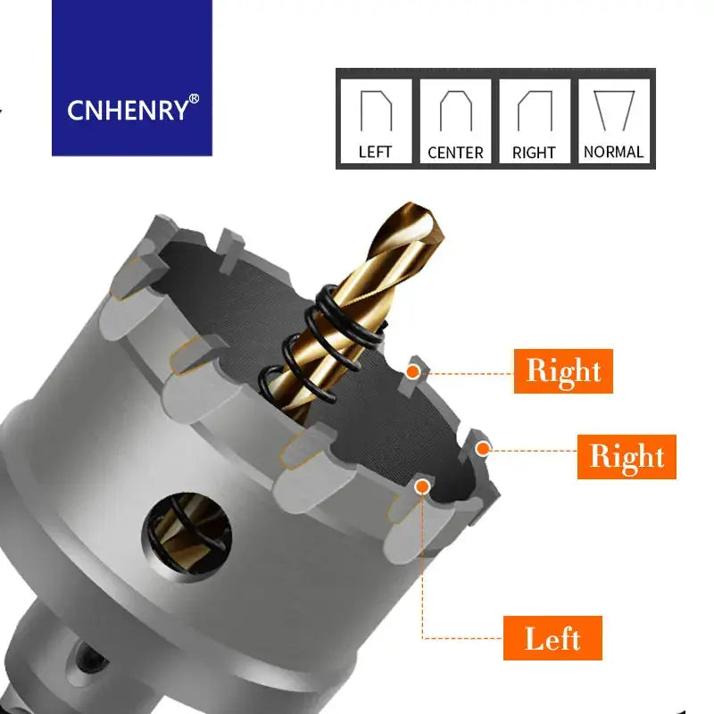 TCT Hole Saw Carbide Tipped Cutter With Titanium Plated Pilot Drill Bit For Metal Stainless Steel Iron And Wood