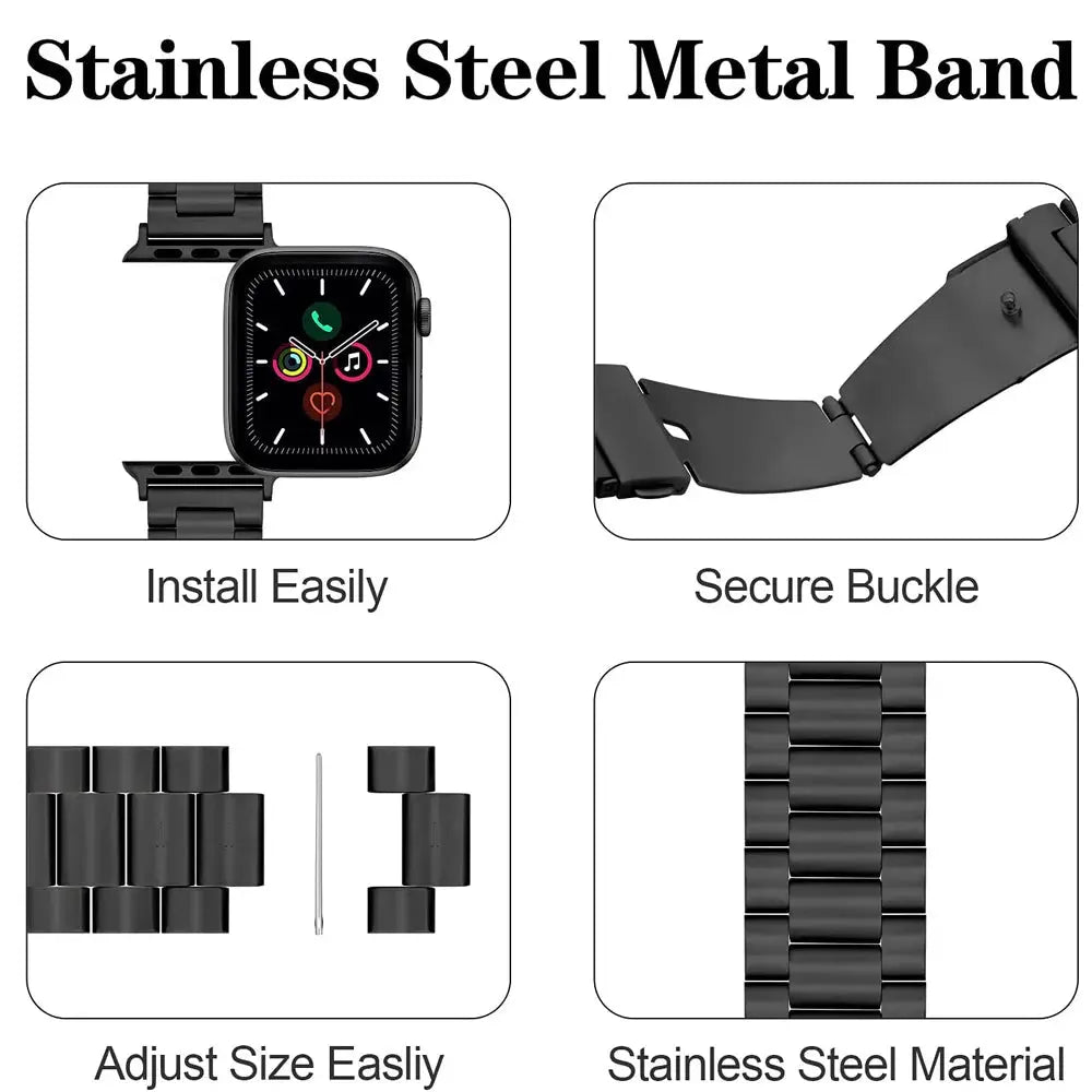 Stainless Steel Strap For Apple Watch Ultra Band 49mm 44mm 40mm 42mm 38mm 41mm Watchband Bracelet iWatch series 3 SE 6 7 8 45mm