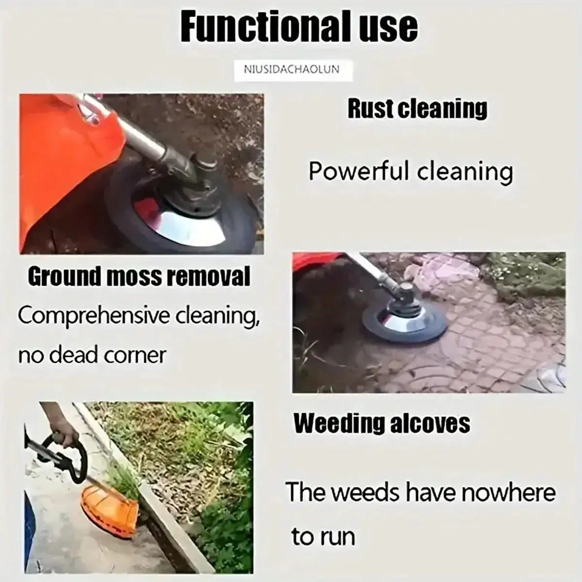 Universal Upgrade 6 To 8 Inch Weed Brush Cutter Head For Lawn Mower Grass Trimmer Steel Wire Wheel