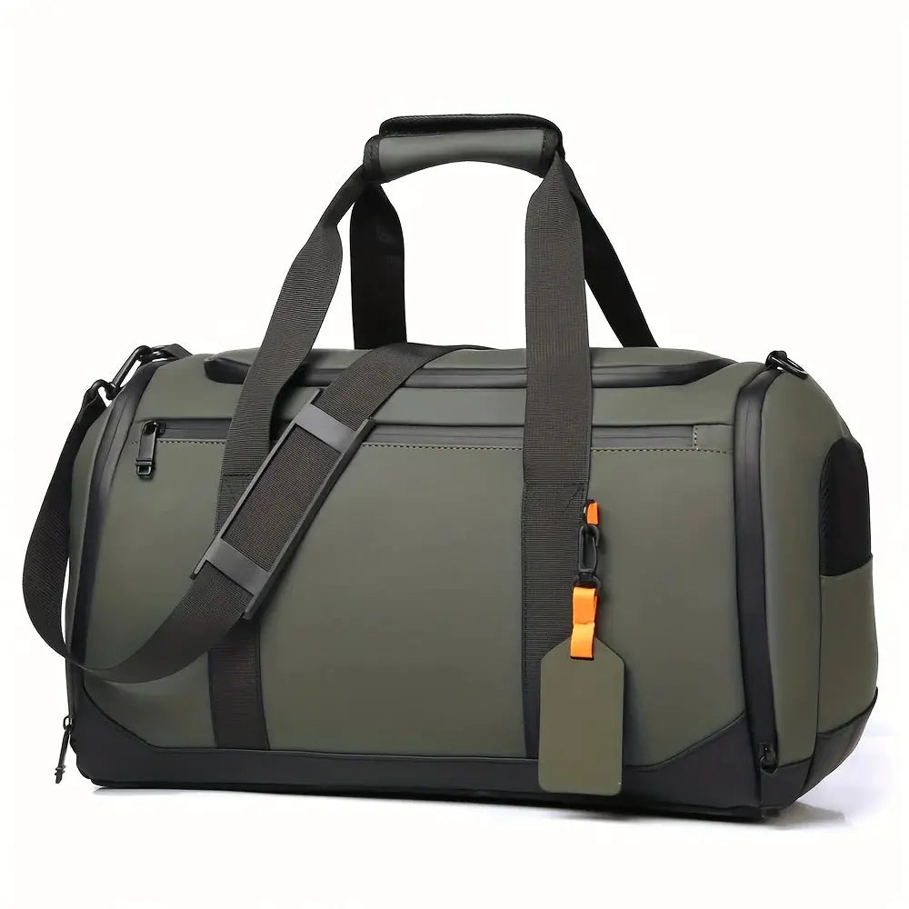 Voyager Large Capacity Travel Duffel Bag Durable PU Nylon With Multiple Compartments For Gym And Overnight Trips
