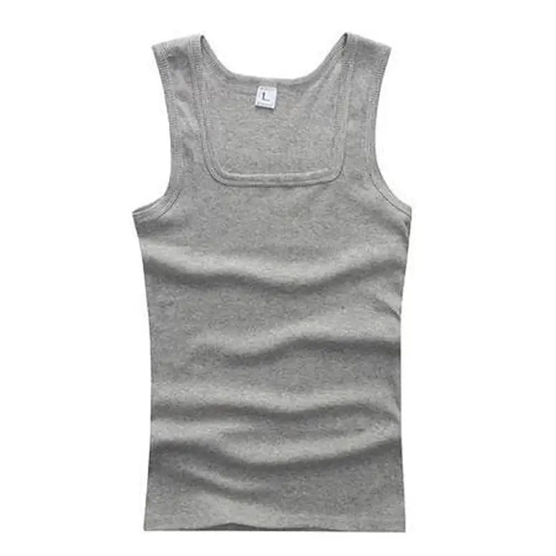 Plus Size Men's Tank Tops Sleeveless Vest For Fitness And Bodybuilding Black White Gray Singlets Casual Wear