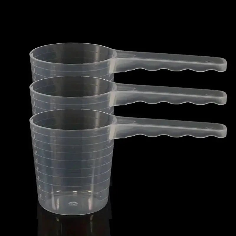 Pet Measuring Spoon Transparent With Graduation Marks 100ml Durable Plastic For Easy Dog And Cat Feeding