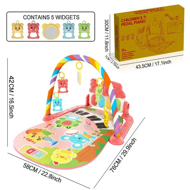 Baby Music Activity Gym Play Mat For Newborn And Infant Crawling Development With Piano Keyboard Toys Gift