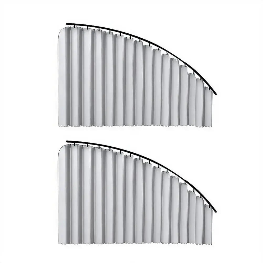 2Pcs car side window sun shade set with silver pleated panels; automatic telescopic foldable heat shield for sedan and SUV, UV blocking privacy