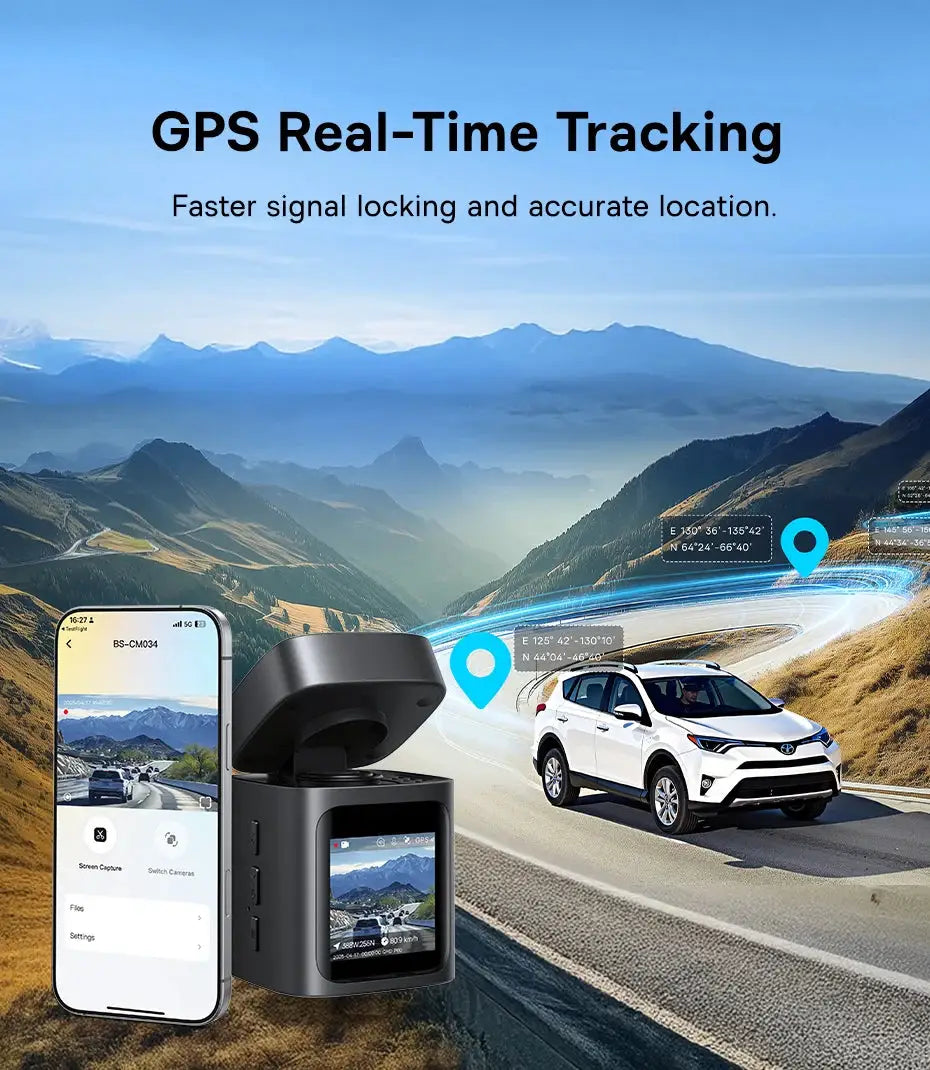 Baseus 4K dash cam VD1 Pro front and rear UHD car camera with Sony sensor