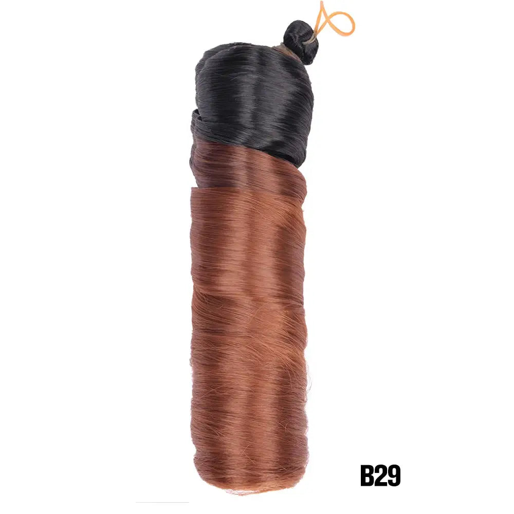 Simples Market French Curls Braiding Hair, 24in synthetic spiral braids, two-tone black and copper, shade B29