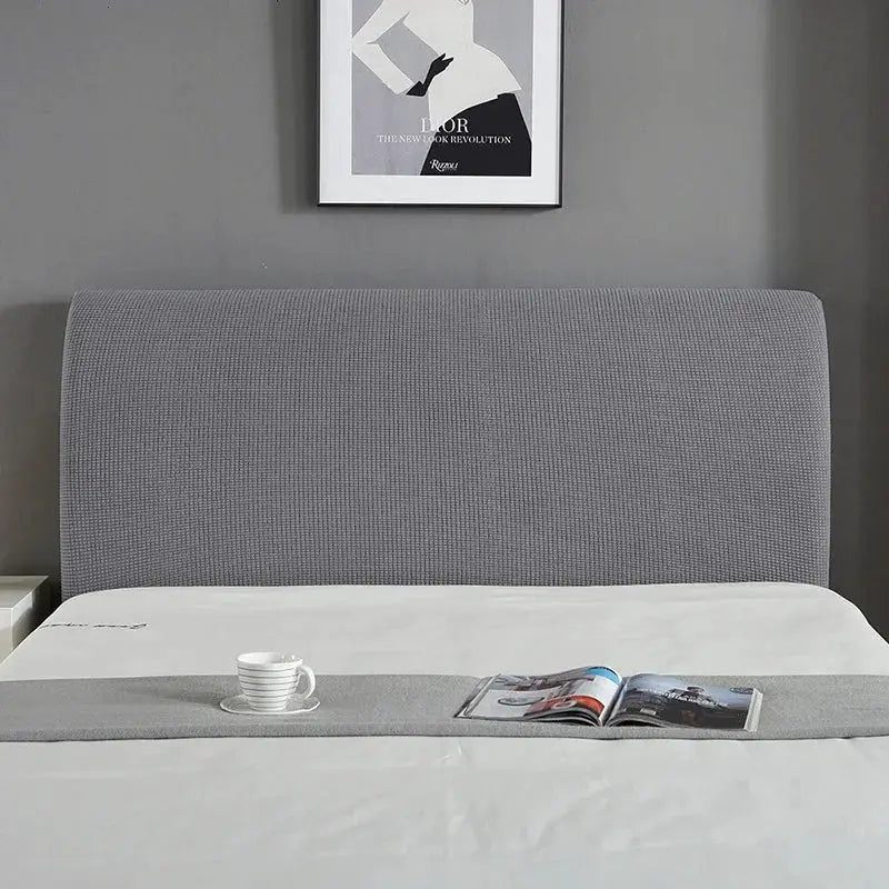 Headboard cover, grey elastic polar fleece, Simples Market all-inclusive.