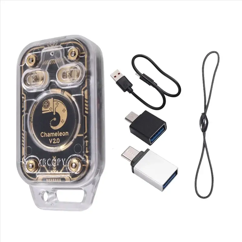 Chameleon V2.0 RFID reader emulator in clear case with USB cables and adapters by Simples Market