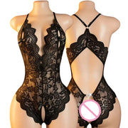 Womens Low Neck Backless Bodysuit Babydoll Lingerie Set Sexy Curvy Nightwear For Intimate Wear