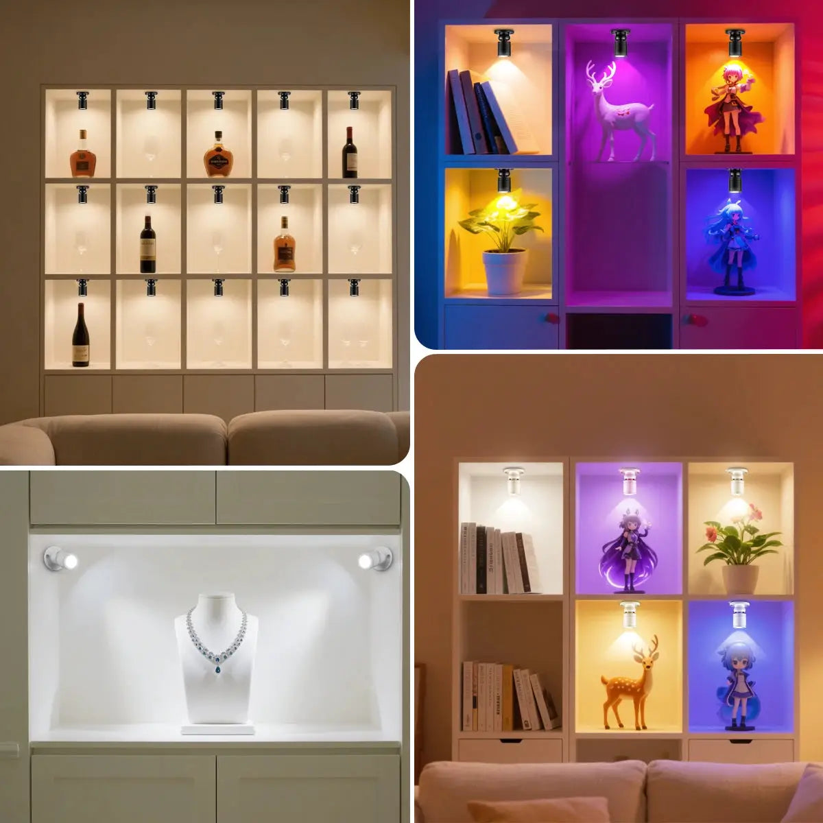 Surface-mounted mini USB 5V 1W LED spot light; rotatable ceiling lamp for displays and cabinets