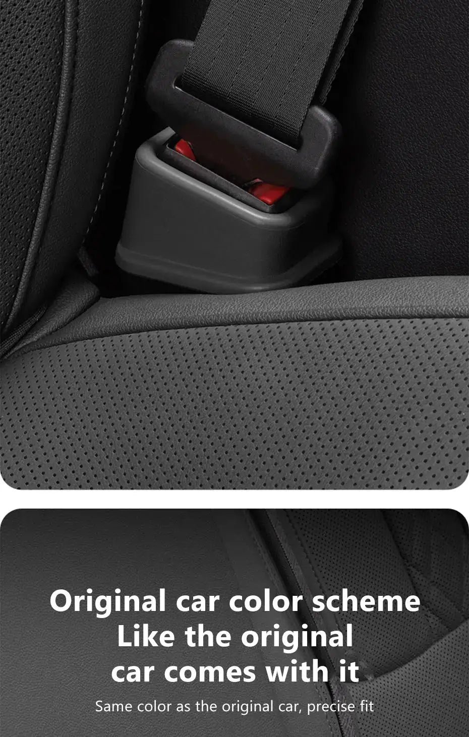 2Pcs Simples Market car seat belt buckle slot fixers, anti-slip silicone holders in black