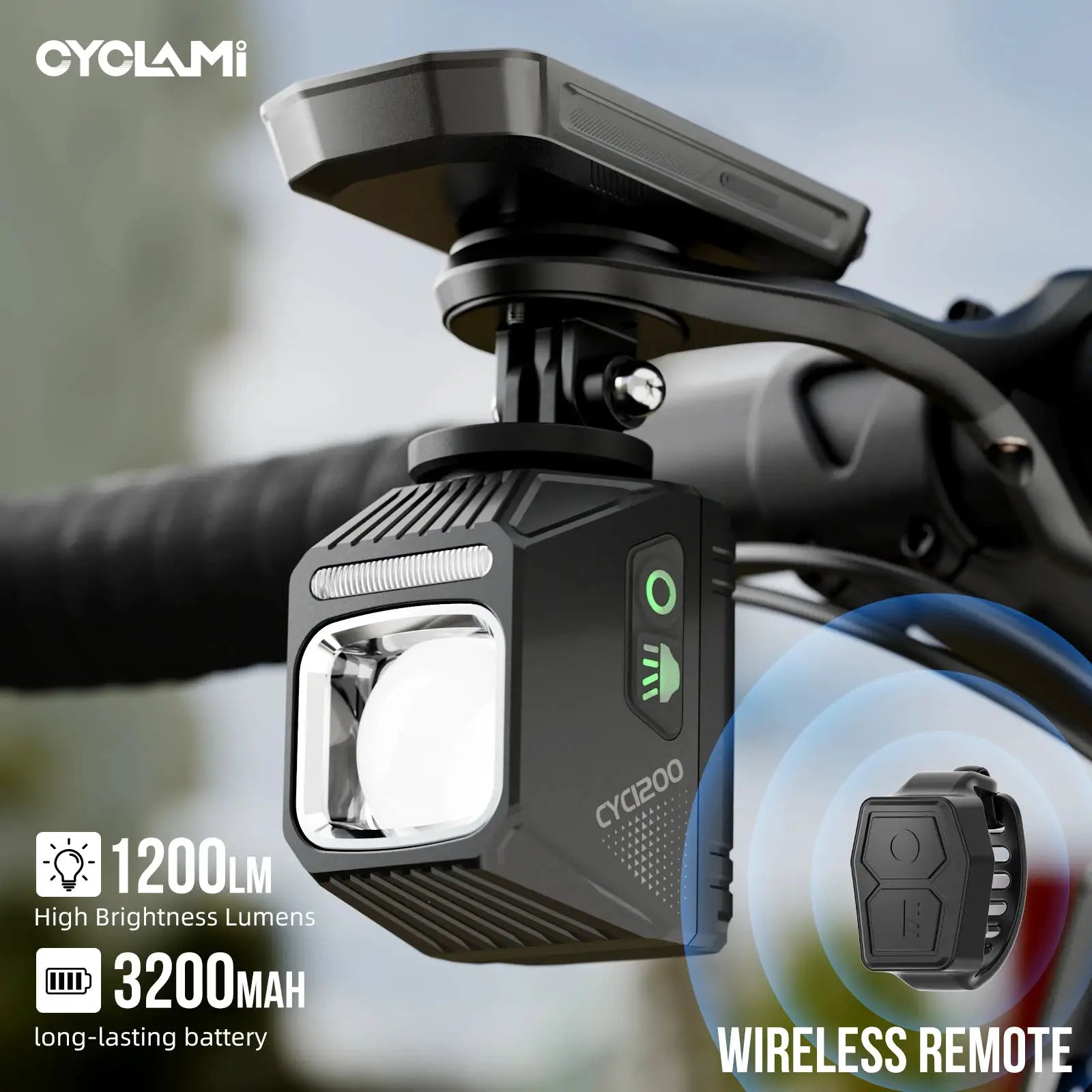 Cyclami Bike Headlight Front Hanging Light for MTB and Road Cycling Cutoff Beam Aluminum Alloy