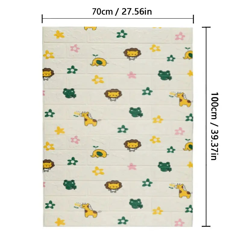 70cm Self Adhesive 3D Brick Pattern Wallpaper Waterproof Wall Sticker For DIY Home Decoration