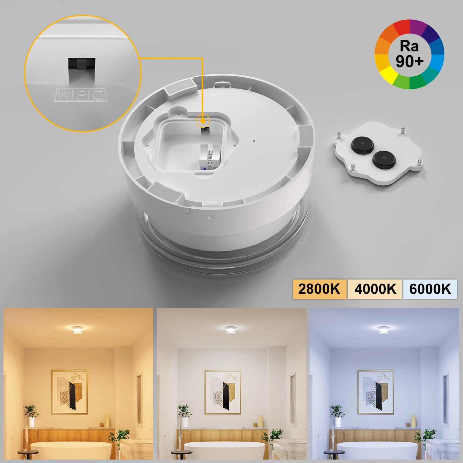 Simples Market LVL 9W LED wall lamp, smokey grey, IP65 waterproof for indoor/outdoor use, 2800-6000K CCT