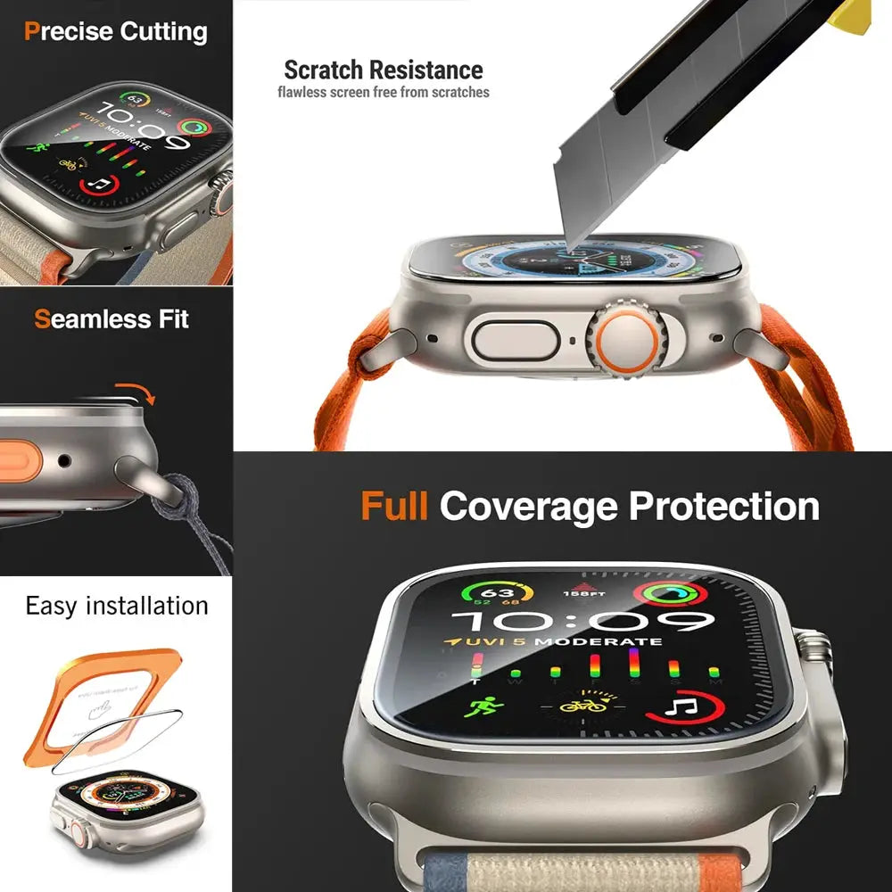 Tempered Glass For Apple Watch Ultra 1/2/3 49mm With Alignment Tool Screen Protector For iWatch Ultra 1 2 3 49mm Accessories