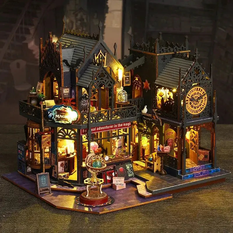 DIY Big Wooden Doll House Kit With Miniature Furniture For Children Ages 14 And Up Birthday Gift