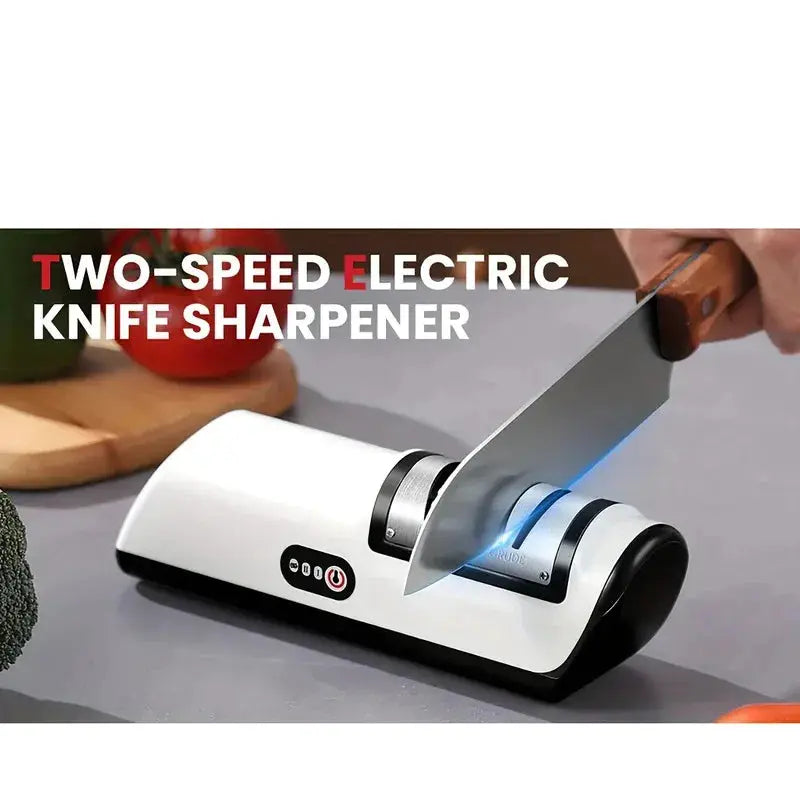Kitchen Electric Knife Sharpener Multifunctional Automatic Professional With 4 Gears Stainless Steel Kitchen Accessory