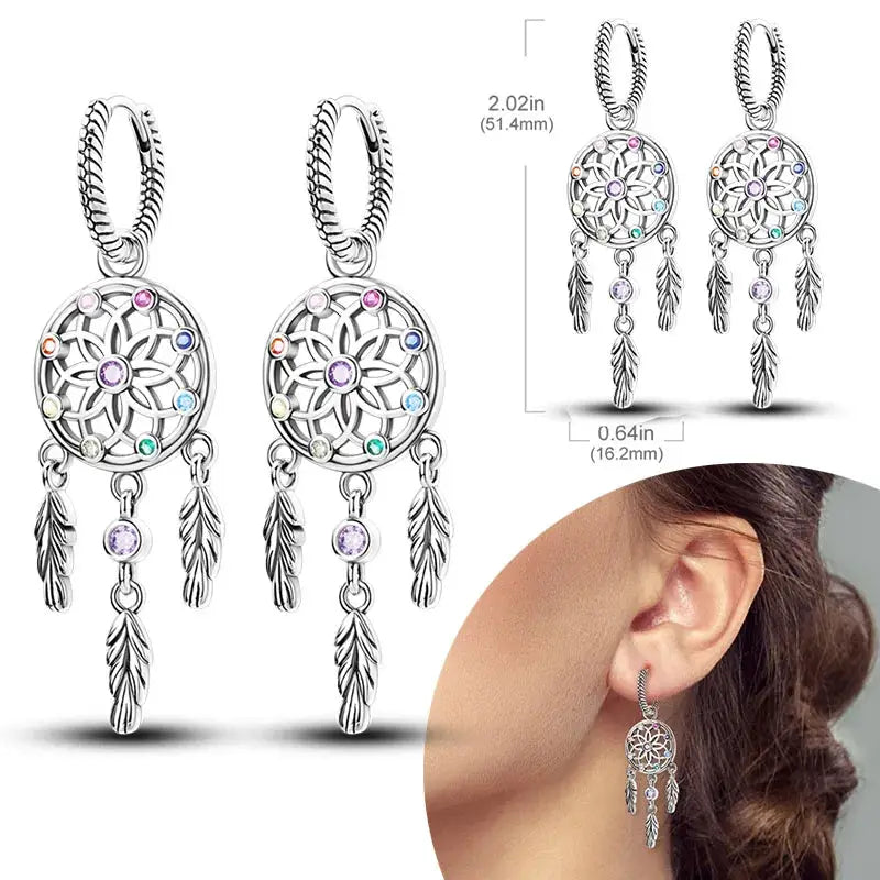 925 Sterling Silver Hoop Earrings Hypoallergenic Zirconia Hoops For Women Girls High Quality Fashion Jewelry