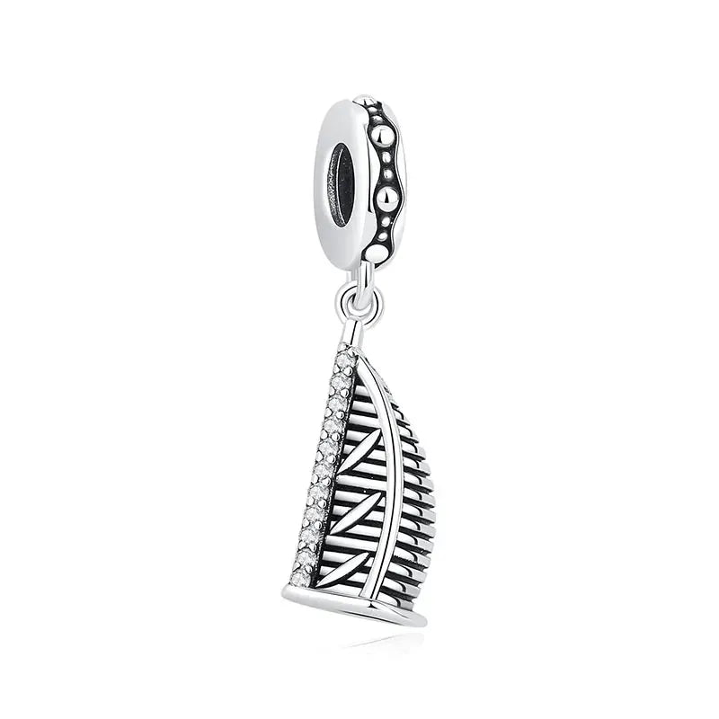 925 Sterling Silver Travel Theme Charms Beads London Bus Paris Suitcase Sam Panda Bracelets Necklaces Women DIY Jewelry